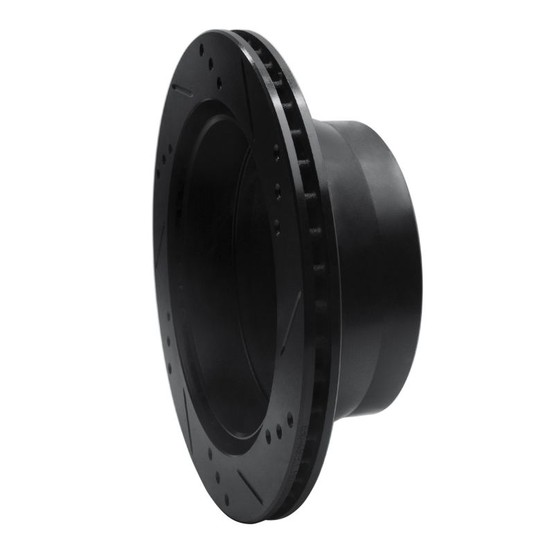 Chevrolet Blazer Brake Rotor (1) - Rear Left - R1 Concepts - Drilled & Slotted - Black - `97-`05